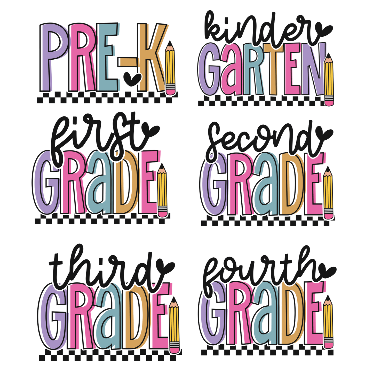 Grade Level Retro Checker Tee - Adult and Youth - Ever Trendy Essentials