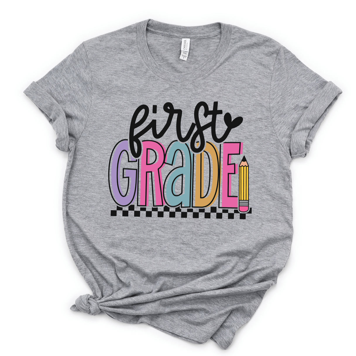 Grade Level Retro Checker Tee - Adult and Youth - Ever Trendy Essentials
