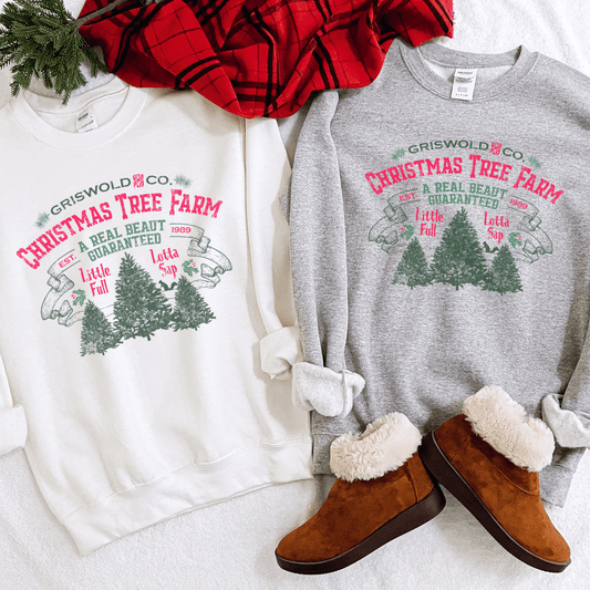 Griswold Christmas Tree Farm Crew Sweatshirt - Ever Trendy Essentials