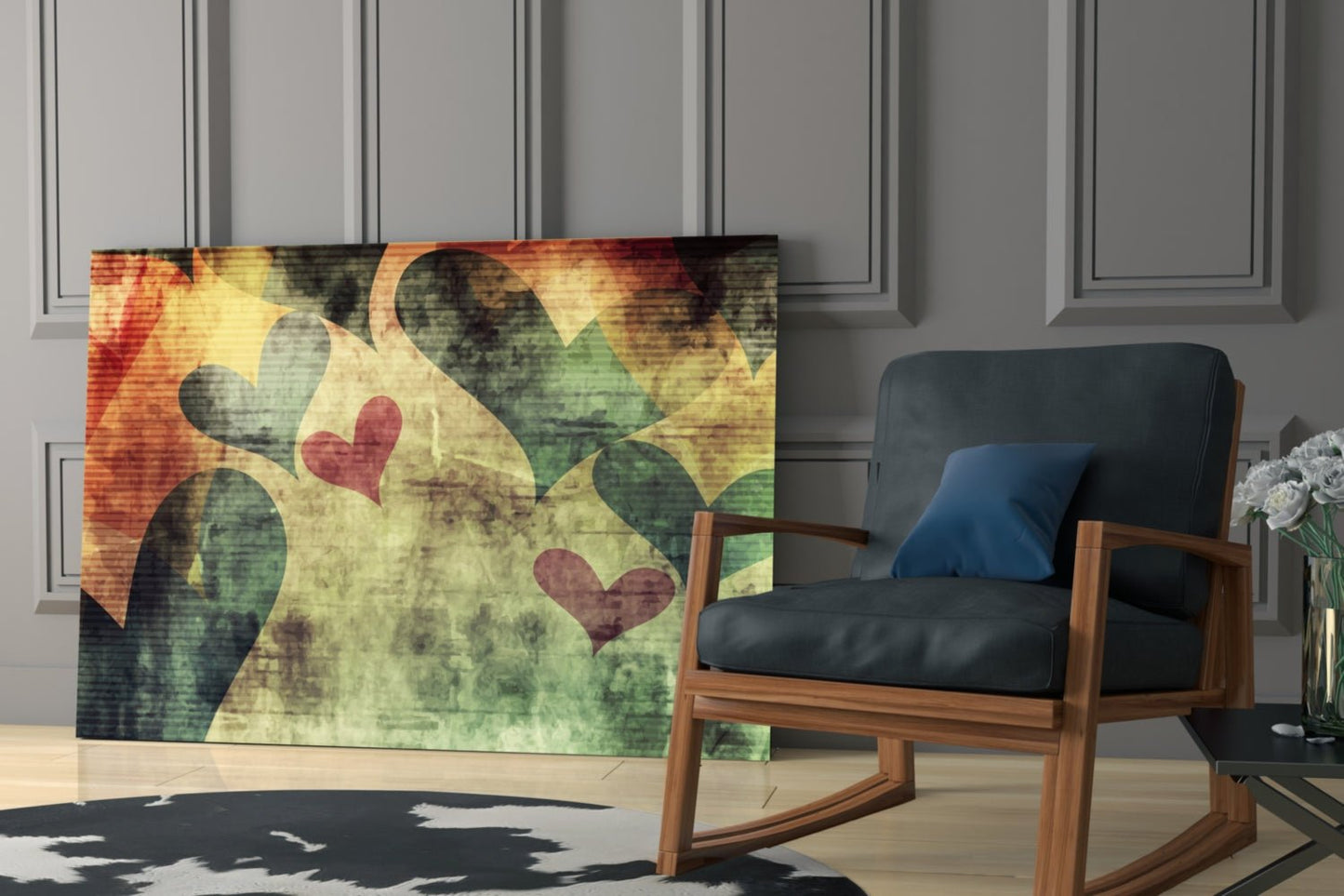 Hearts Hearts Glass Wall Art Daughter - Ever Trendy Essentials