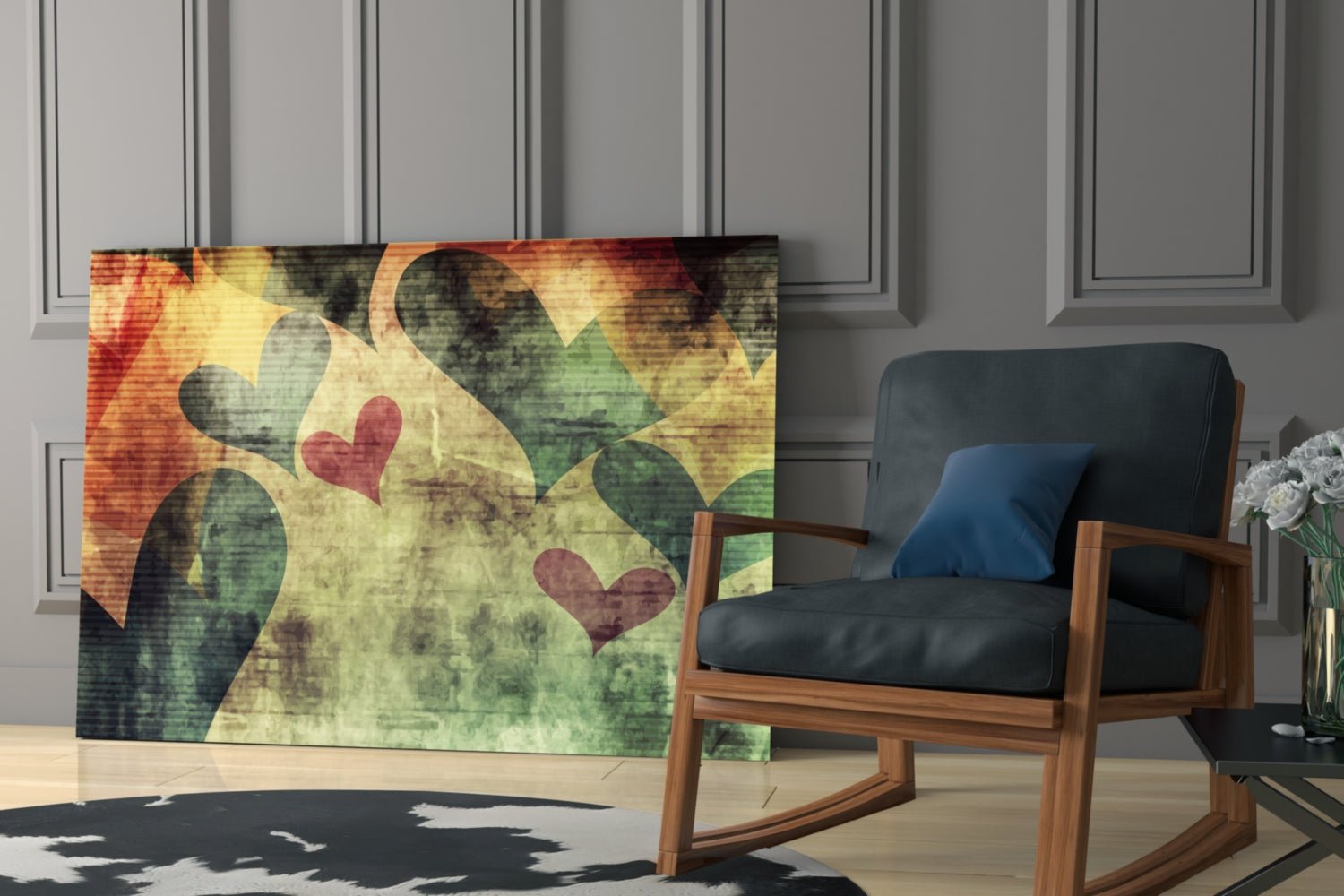 Hearts Hearts Glass Wall Art Daughter - Ever Trendy Essentials