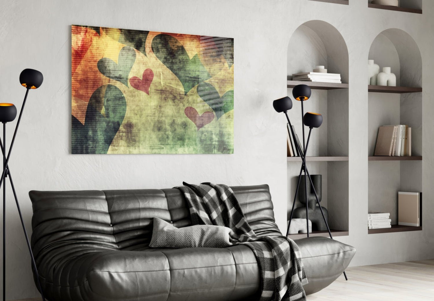 Hearts Hearts Glass Wall Art Daughter - Ever Trendy Essentials