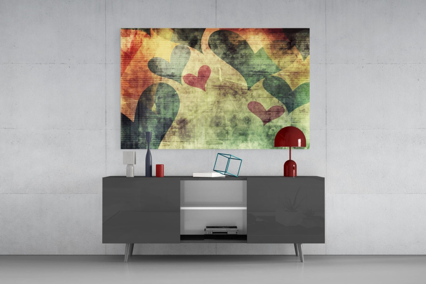 Hearts Hearts Glass Wall Art Daughter - Ever Trendy Essentials