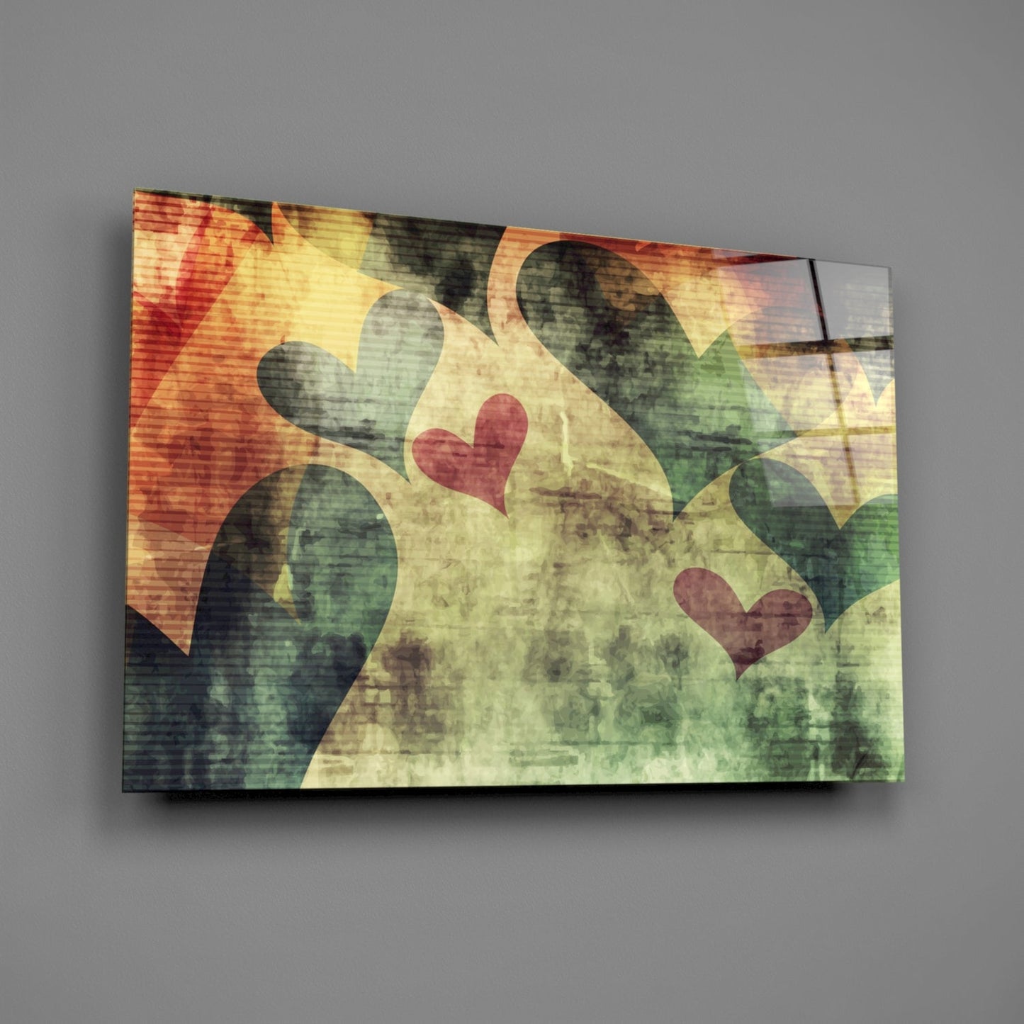 Hearts Hearts Glass Wall Art Daughter - Ever Trendy Essentials