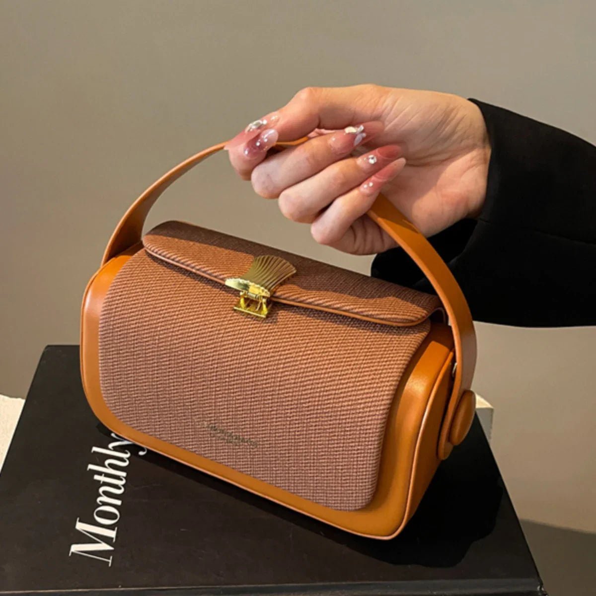 High - Grade Sense Women's Small Square Bags | Trendy Classic PU Leather Lady Commuter Shoulder Bag & Short Handle Handbags - Ever Trendy Essentials