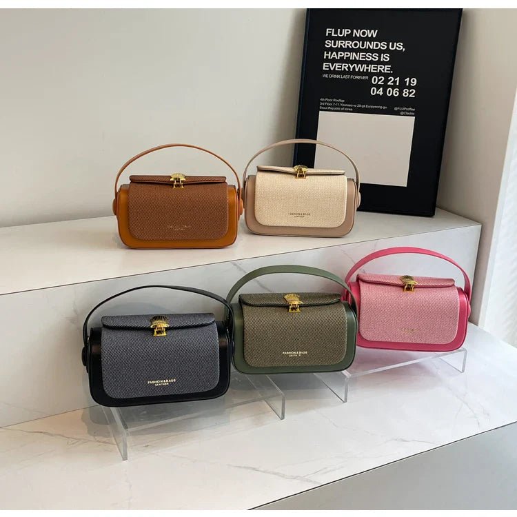 High - Grade Sense Women's Small Square Bags | Trendy Classic PU Leather Lady Commuter Shoulder Bag & Short Handle Handbags - Ever Trendy Essentials