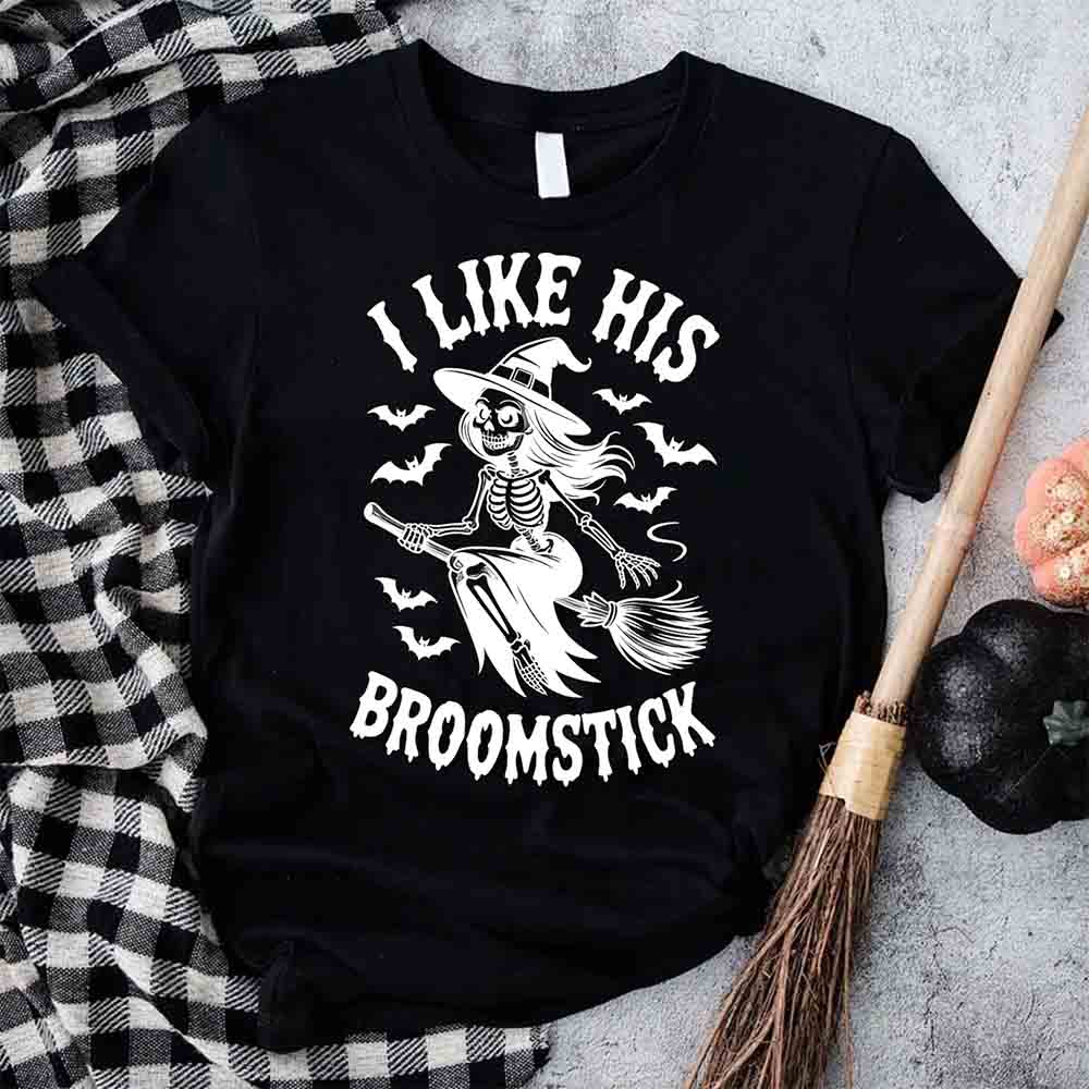 I Like Her Pumpkins & His Broomstick Shirts | Funny Matching Halloween Couple T-Shirts - Ever Trendy Essentials
