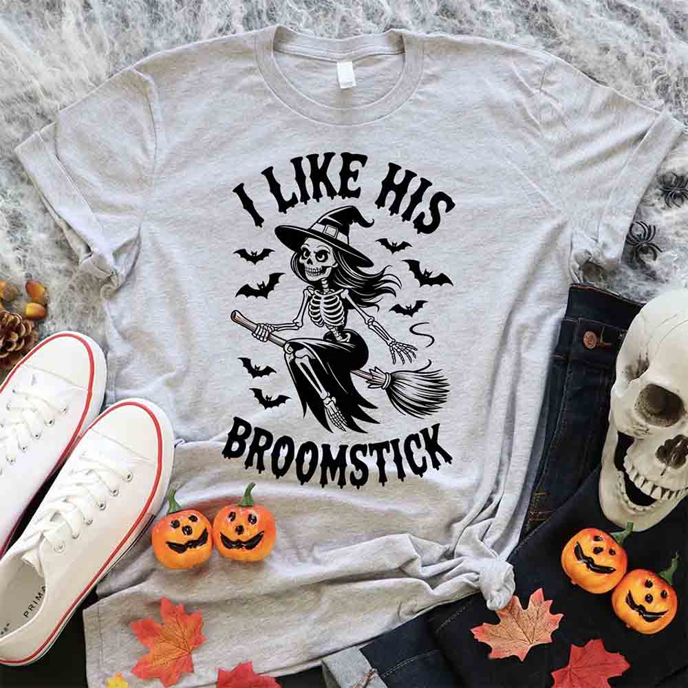 I Like Her Pumpkins & His Broomstick Shirts | Funny Matching Halloween Couple T-Shirts - Ever Trendy Essentials