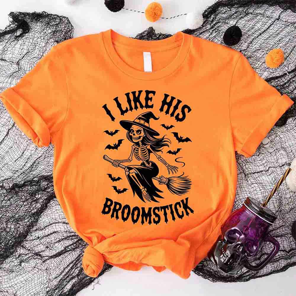 I Like Her Pumpkins & His Broomstick Shirts | Funny Matching Halloween Couple T-Shirts - Ever Trendy Essentials