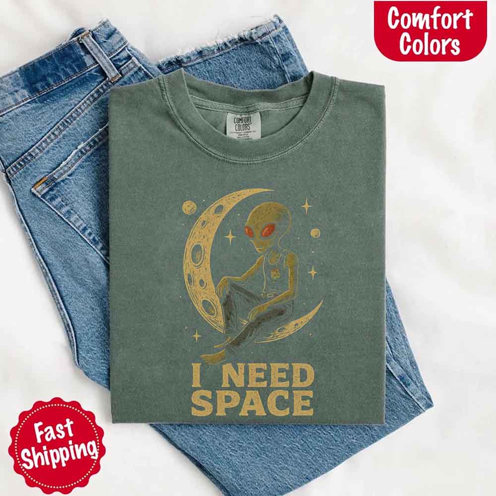 I Need Space Tee – Gothic Alternative Unisex Comfort Colors Shirt - Ever Trendy Essentials