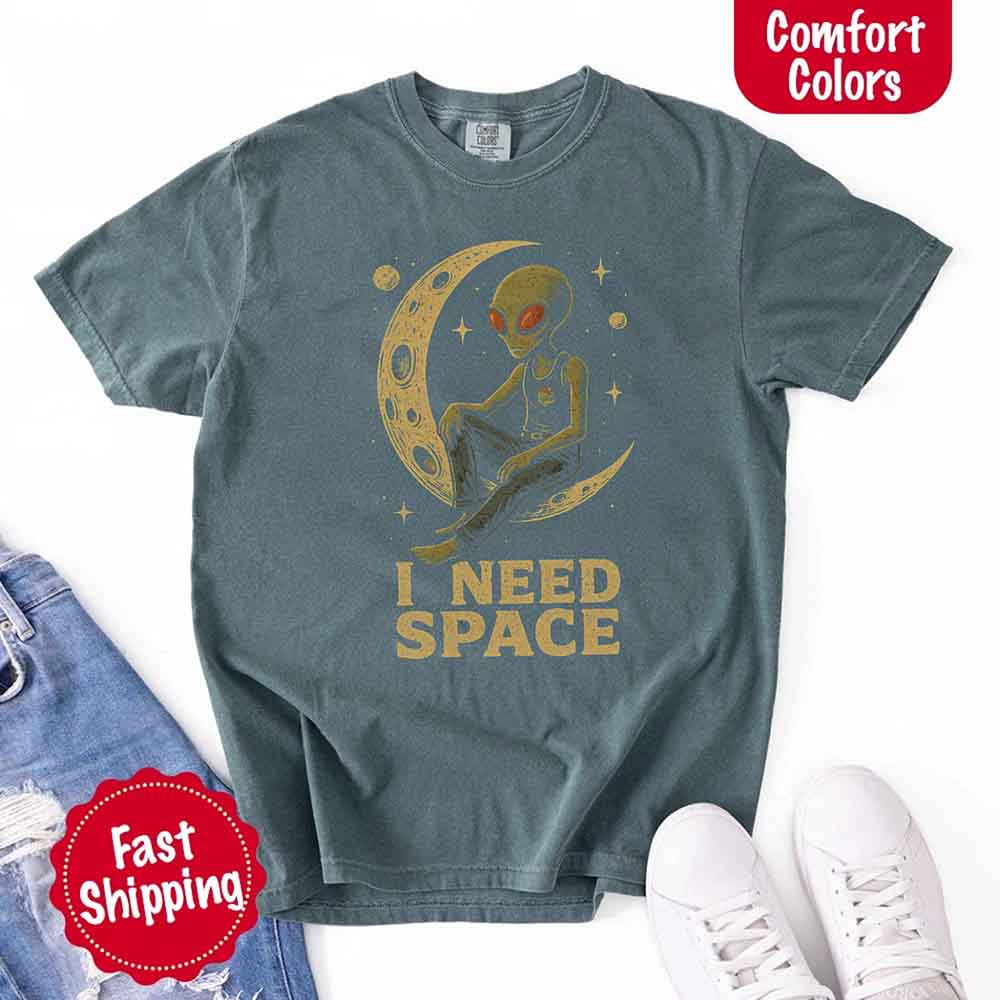 I Need Space Tee – Gothic Alternative Unisex Comfort Colors Shirt - Ever Trendy Essentials