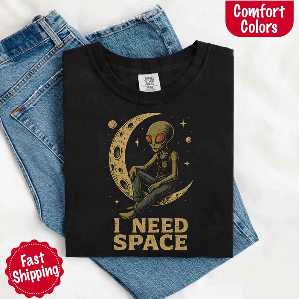 I Need Space Tee – Gothic Alternative Unisex Comfort Colors Shirt - Ever Trendy Essentials