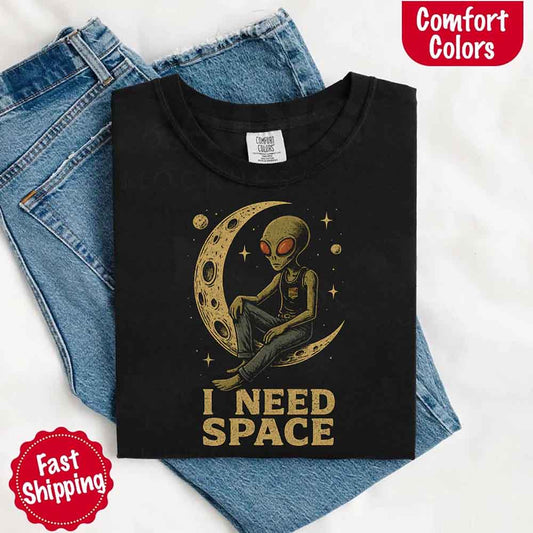 I Need Space Tee – Gothic Alternative Unisex Comfort Colors Shirt - Ever Trendy Essentials