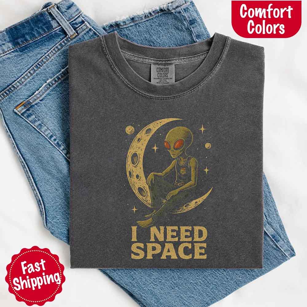 I Need Space Tee – Gothic Alternative Unisex Comfort Colors Shirt - Ever Trendy Essentials