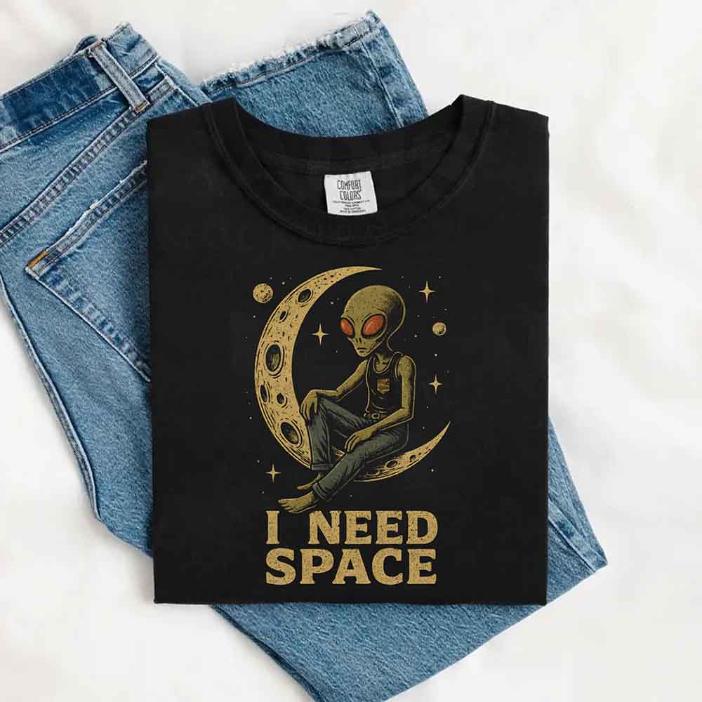I Need Space Tee – Gothic Alternative Unisex Comfort Colors Shirt - Ever Trendy Essentials
