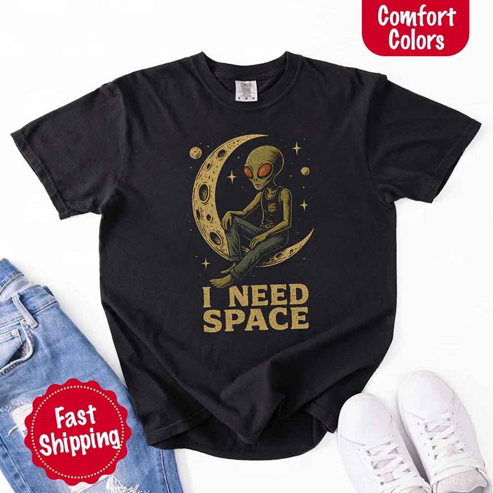 I Need Space Tee – Gothic Alternative Unisex Comfort Colors Shirt - Ever Trendy Essentials