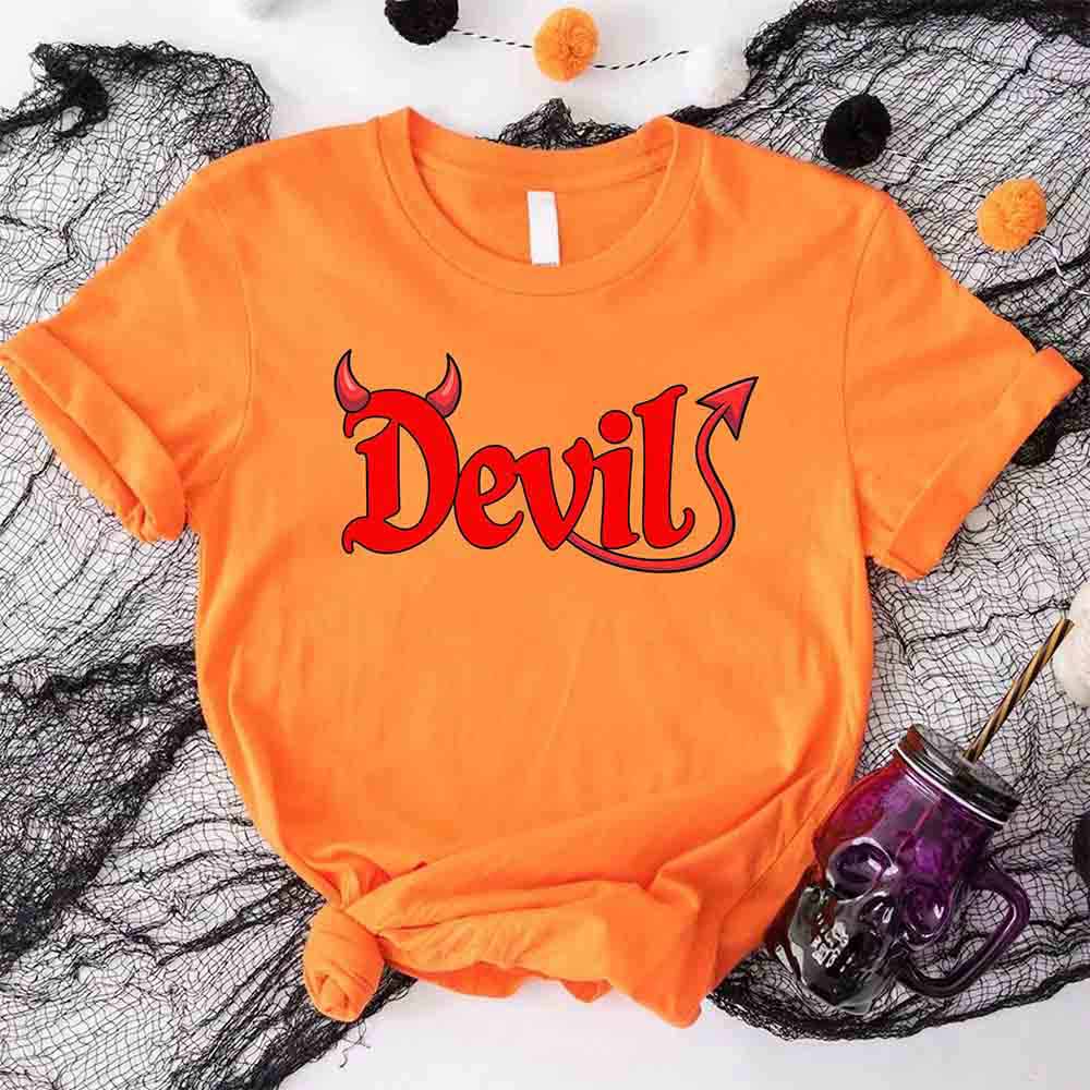 I Put the D in Devil Shirts For Couples Funny Matching Him & Her Halloween T-Shirts - Ever Trendy Essentials
