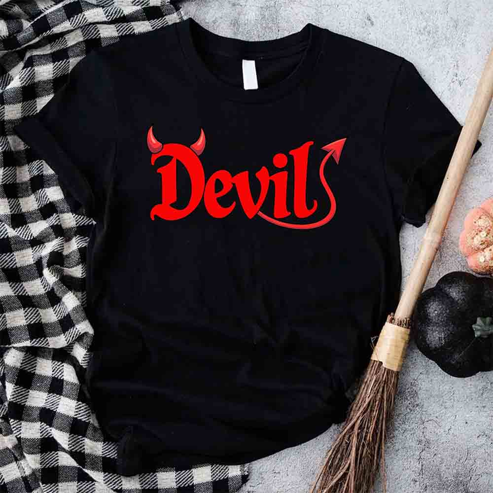 I Put the D in Devil Shirts For Couples Funny Matching Him & Her Halloween T-Shirts - Ever Trendy Essentials
