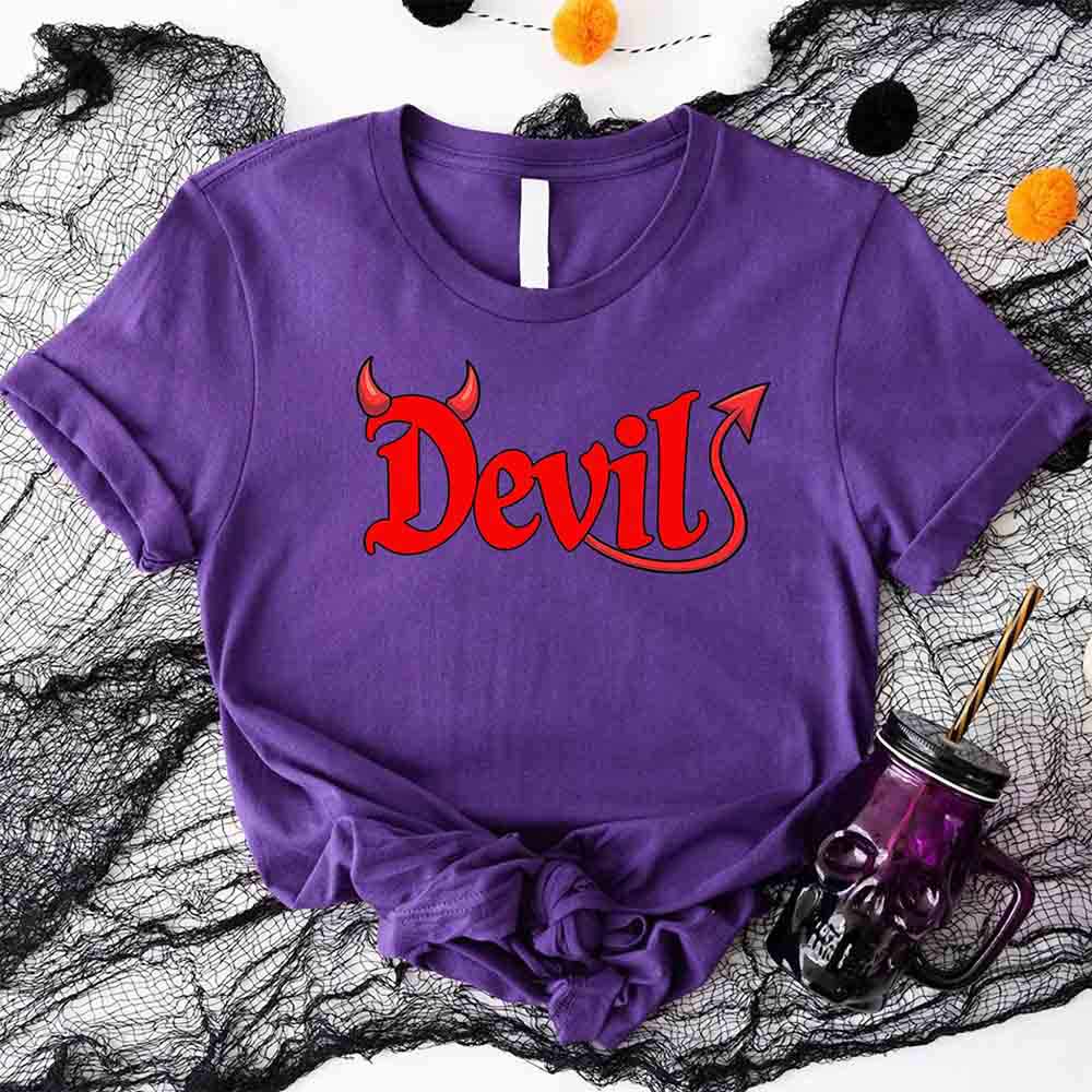 I Put the D in Devil Shirts For Couples Funny Matching Him & Her Halloween T-Shirts - Ever Trendy Essentials