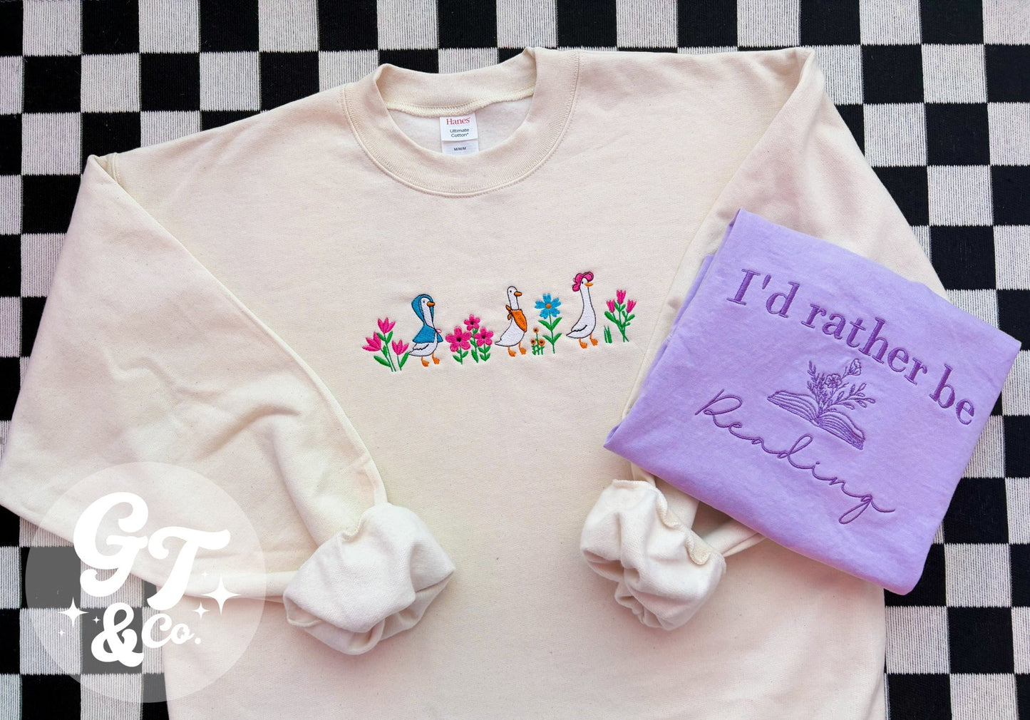 I'd Rather Be Reading Embroidered Tee *MADE TO ORDER* - Ever Trendy Essentials