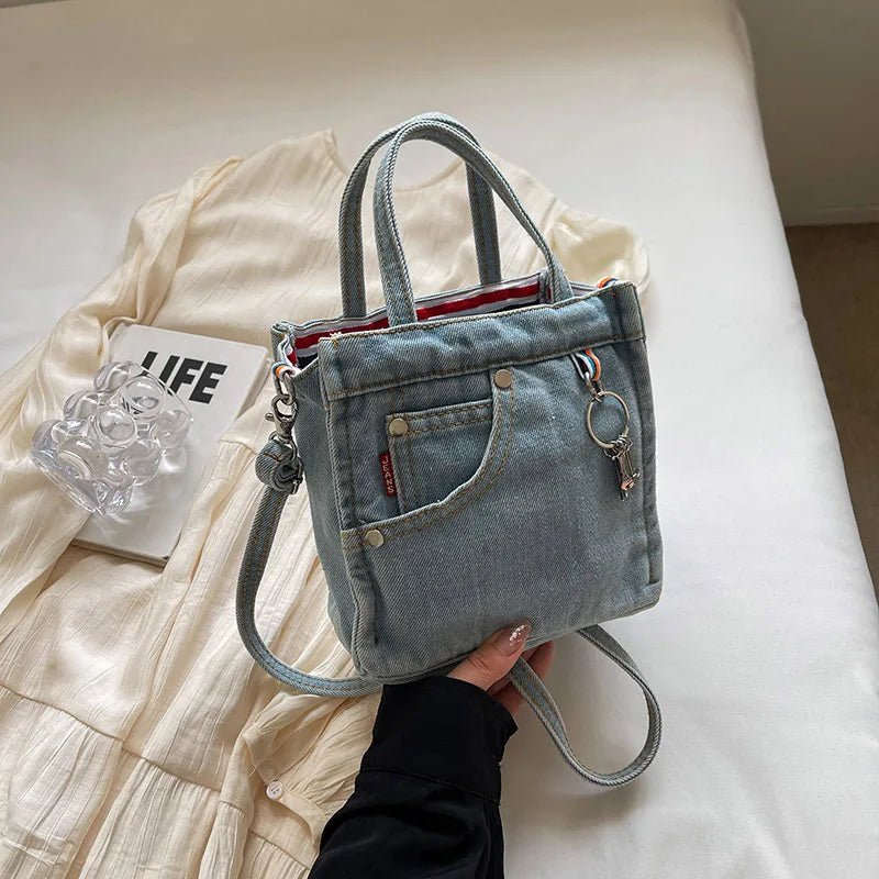 Ladies' Crossbody Bags | Creative Retro Washed Denim & Personalized Fashionable Versatile Handbags (High - quality Shoulder Bags for Girls) - Ever Trendy Essentials