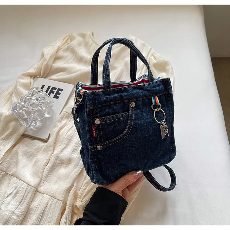 Ladies' Crossbody Bags | Creative Retro Washed Denim & Personalized Fashionable Versatile Handbags (High - quality Shoulder Bags for Girls) - Ever Trendy Essentials