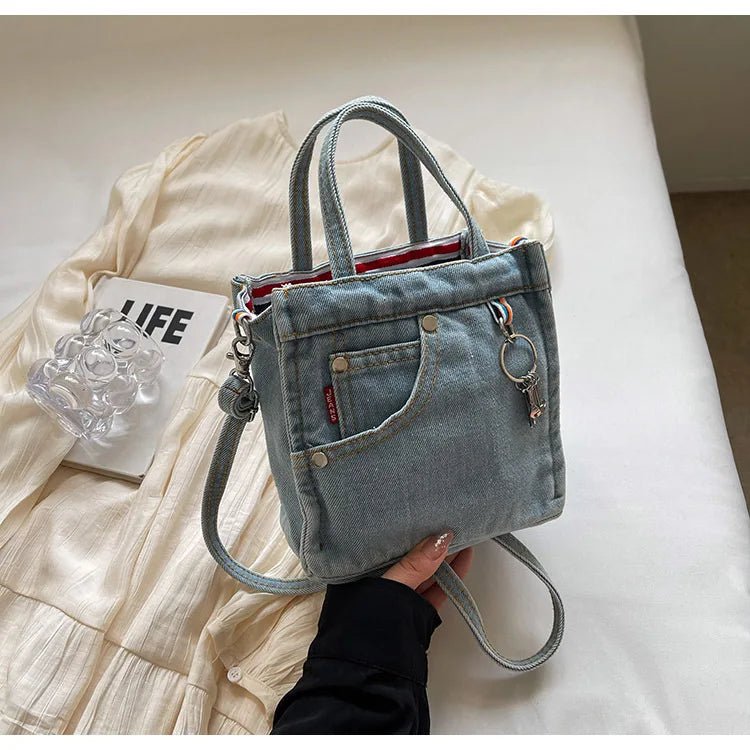 Ladies' Crossbody Bags | Creative Retro Washed Denim & Personalized Fashionable Versatile Handbags (High - quality Shoulder Bags for Girls) - Ever Trendy Essentials