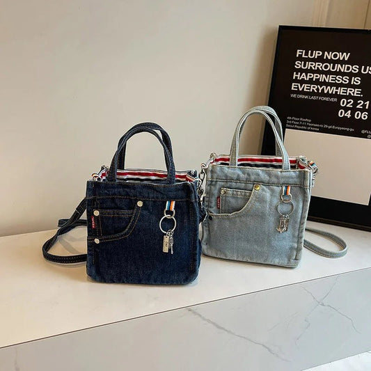 Ladies' Crossbody Bags | Creative Retro Washed Denim & Personalized Fashionable Versatile Handbags (High - quality Shoulder Bags for Girls) - Ever Trendy Essentials