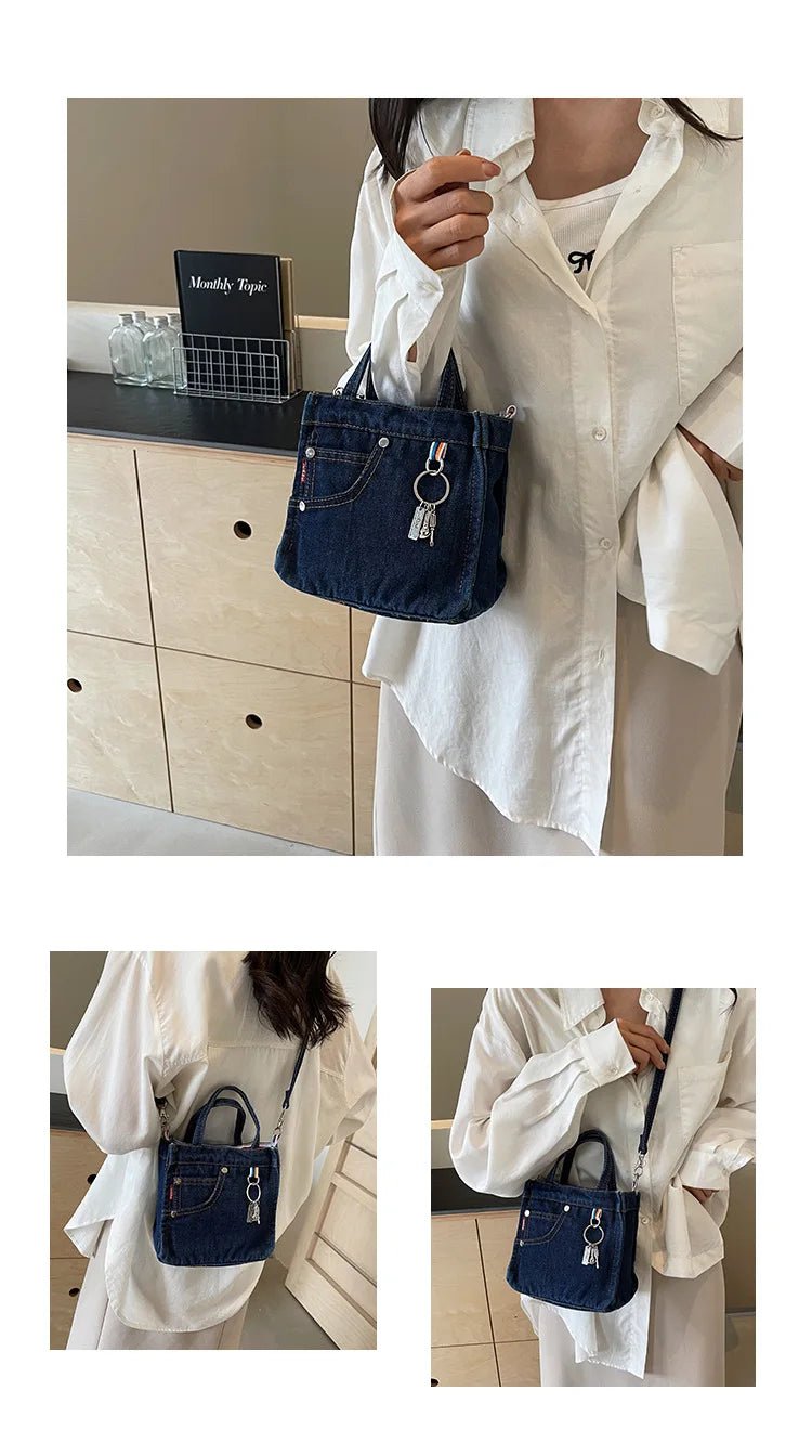 Ladies' Crossbody Bags | Creative Retro Washed Denim & Personalized Fashionable Versatile Handbags (High - quality Shoulder Bags for Girls) - Ever Trendy Essentials