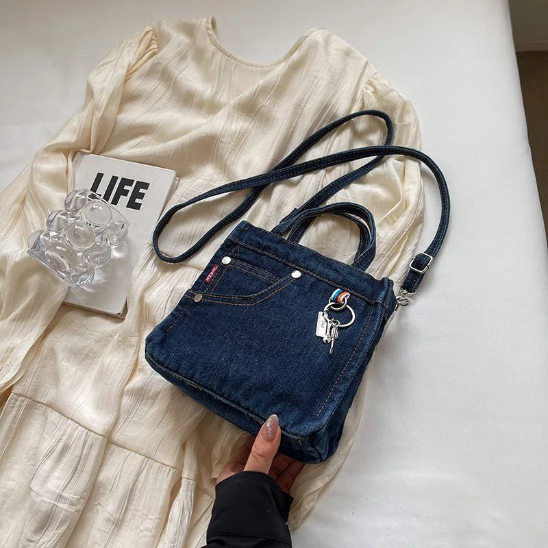 Ladies' Crossbody Bags | Creative Retro Washed Denim & Personalized Fashionable Versatile Handbags (High - quality Shoulder Bags for Girls) - Ever Trendy Essentials