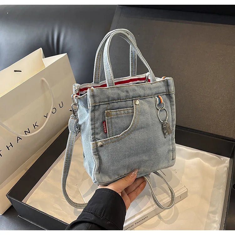 Ladies' Crossbody Bags | Creative Retro Washed Denim & Personalized Fashionable Versatile Handbags (High - quality Shoulder Bags for Girls) - Ever Trendy Essentials