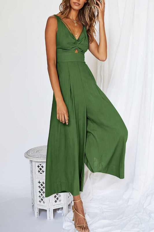 Ladies String Shoulder Overall Sleeveless Jumpsuit - Ever Trendy Essentials