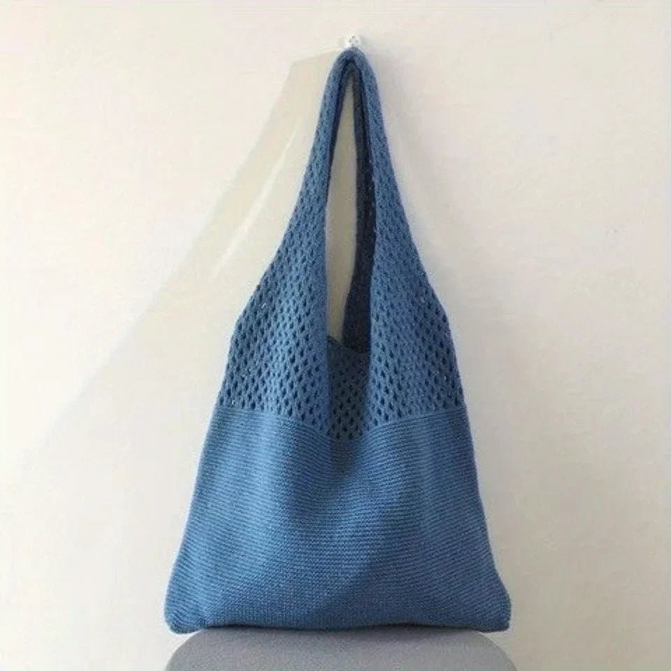 Large Capacity Retro Hollow Crochet Bag | Spacious Interior for Daily Essentials & Ideal for Grocery Shopping or Travel - Ever Trendy Essentials