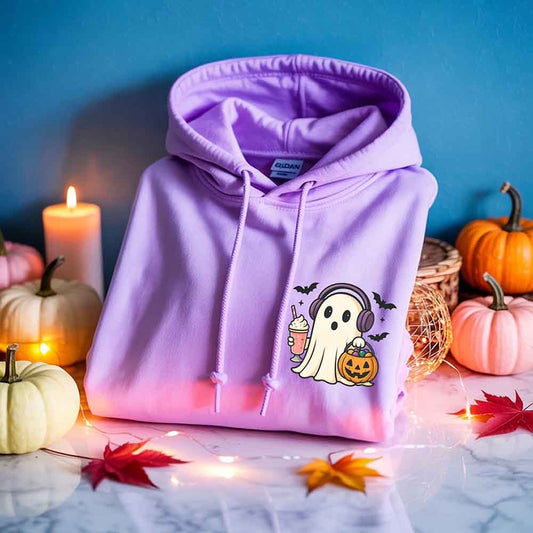 Little Ghost Iced Coffee Hoodie – Cute Halloween Ghost Hoodie - Ever Trendy Essentials
