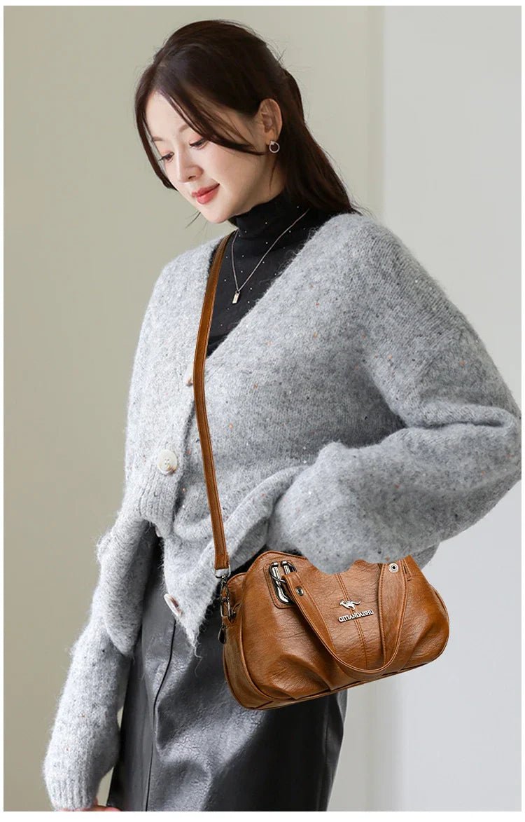 Luxury Handbags 3 Layers | Large Capacity Designer Handbags & Soft Leather Ladies Shoulder Crossbody Bag for Women (Sac) - Ever Trendy Essentials