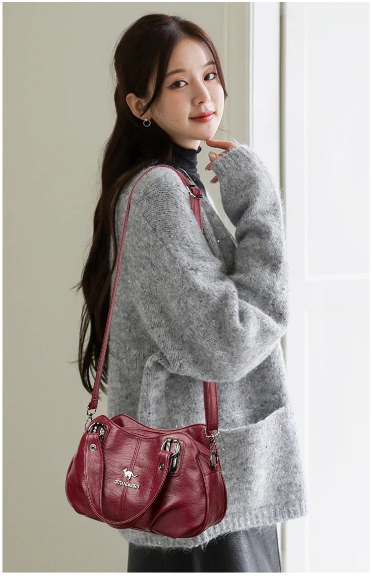Luxury Handbags 3 Layers | Large Capacity Designer Handbags & Soft Leather Ladies Shoulder Crossbody Bag for Women (Sac) - Ever Trendy Essentials