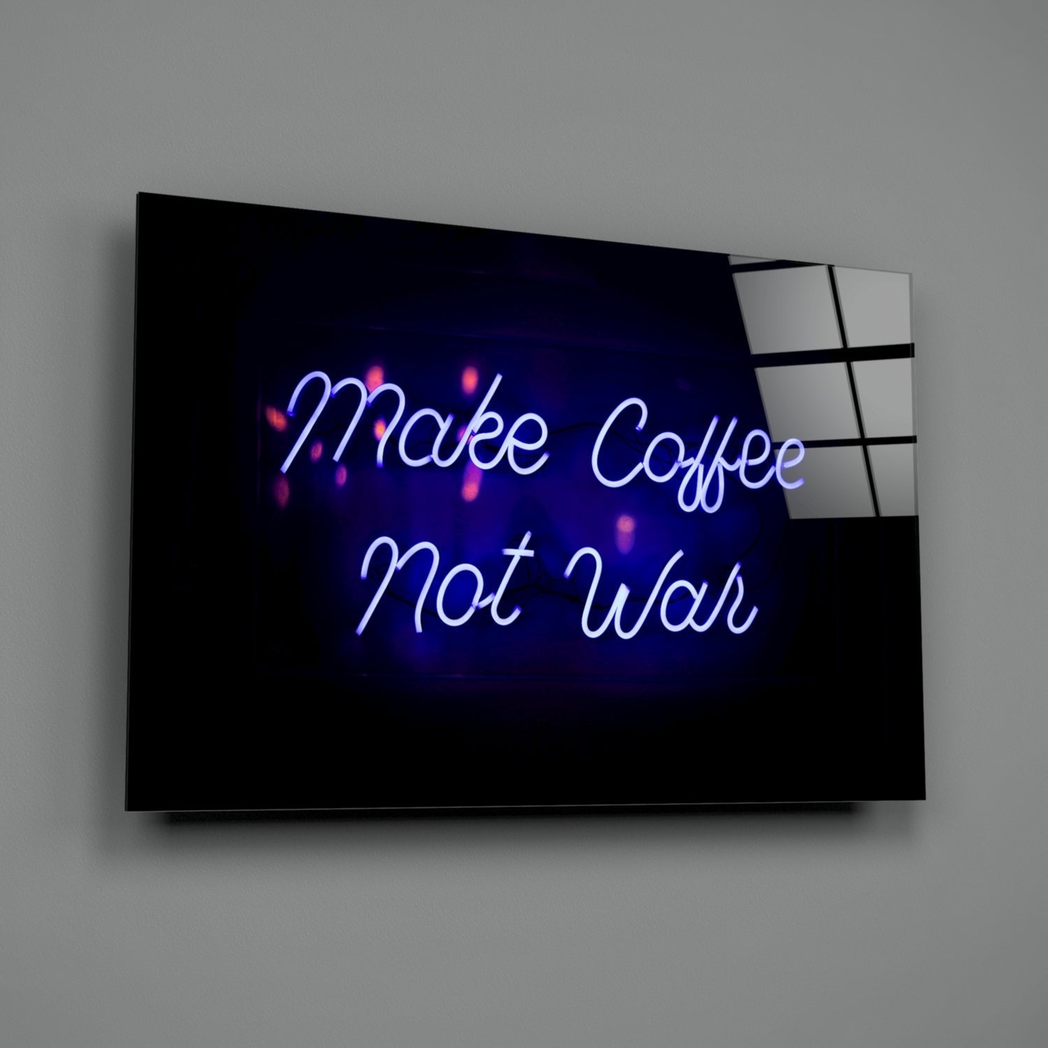 “Make Coffee not War” Glass Wall Art Daughter - Ever Trendy Essentials