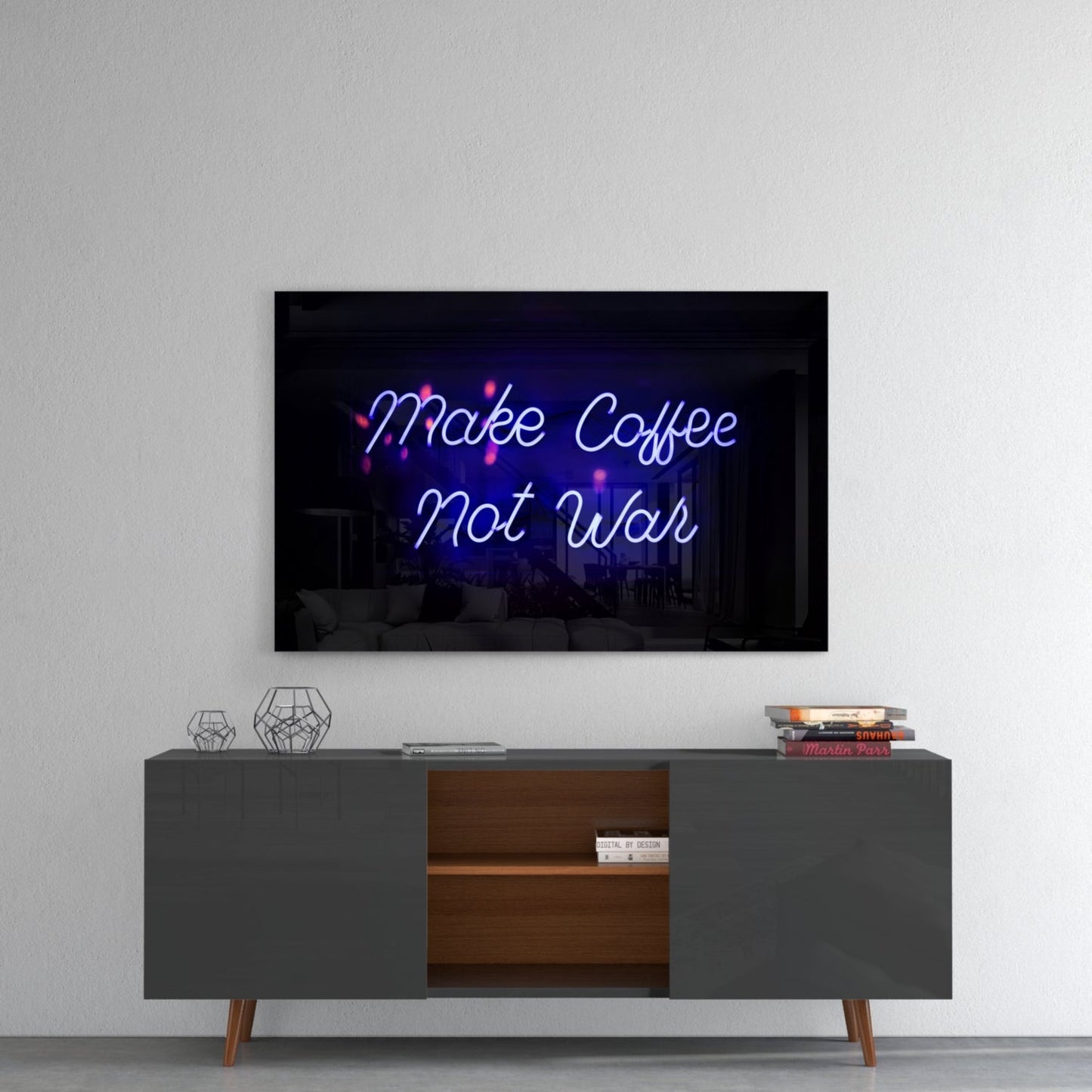 “Make Coffee not War” Glass Wall Art Daughter - Ever Trendy Essentials