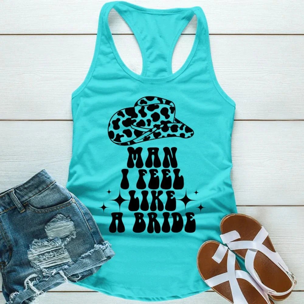 🍾 Man I Feel Like a Bride Bachelorette Party Tank Top 💍 - Ever Trendy Essentials