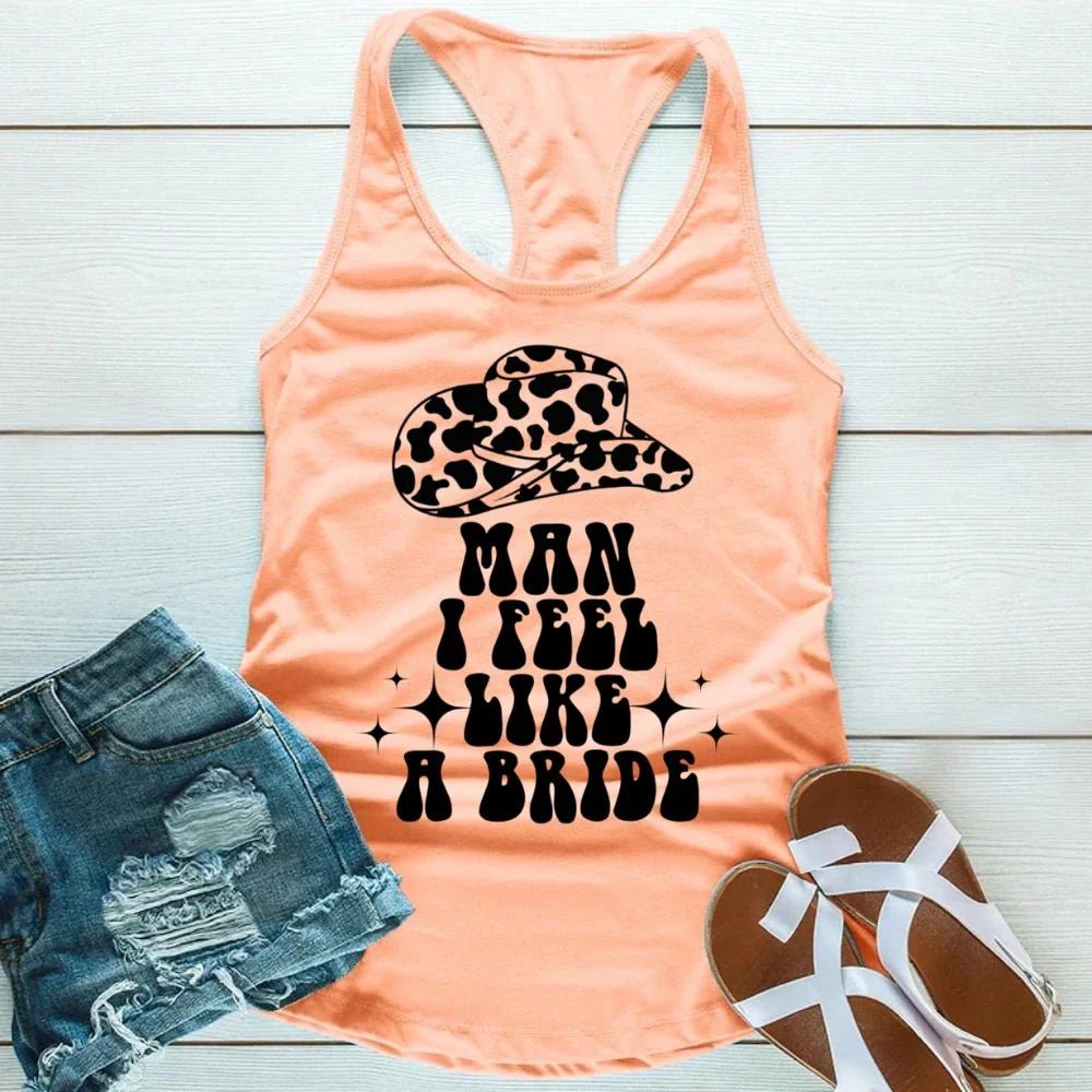 🍾 Man I Feel Like a Bride Bachelorette Party Tank Top 💍 - Ever Trendy Essentials
