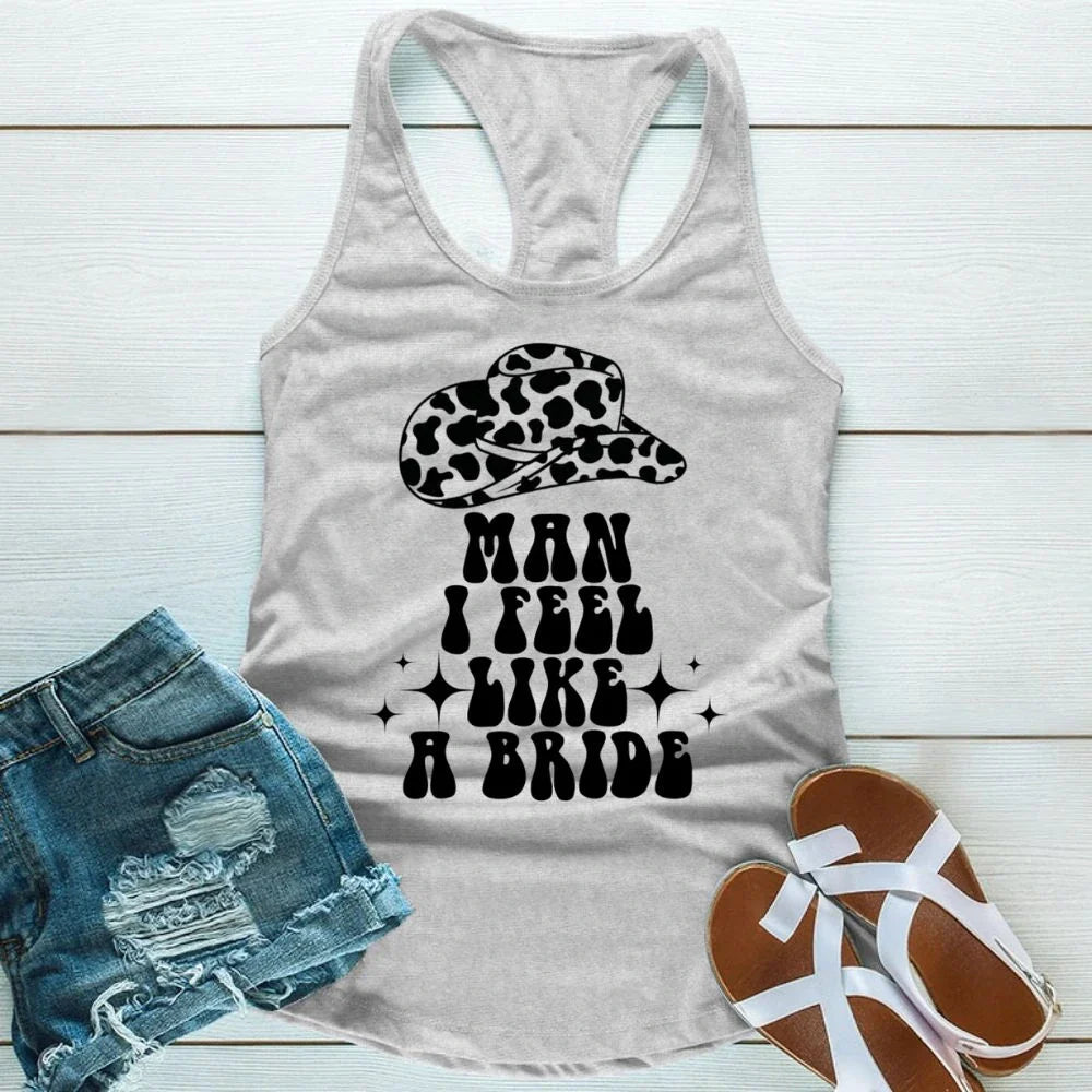🍾 Man I Feel Like a Bride Bachelorette Party Tank Top 💍 - Ever Trendy Essentials