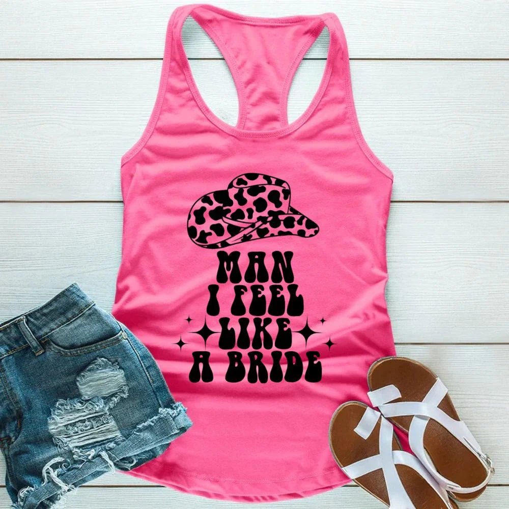 🍾 Man I Feel Like a Bride Bachelorette Party Tank Top 💍 - Ever Trendy Essentials