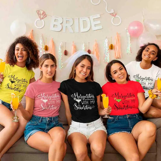 🍸 Margaritas With My Señoritas Best Friends Matching T-Shirts - Ever Trendy Essentials