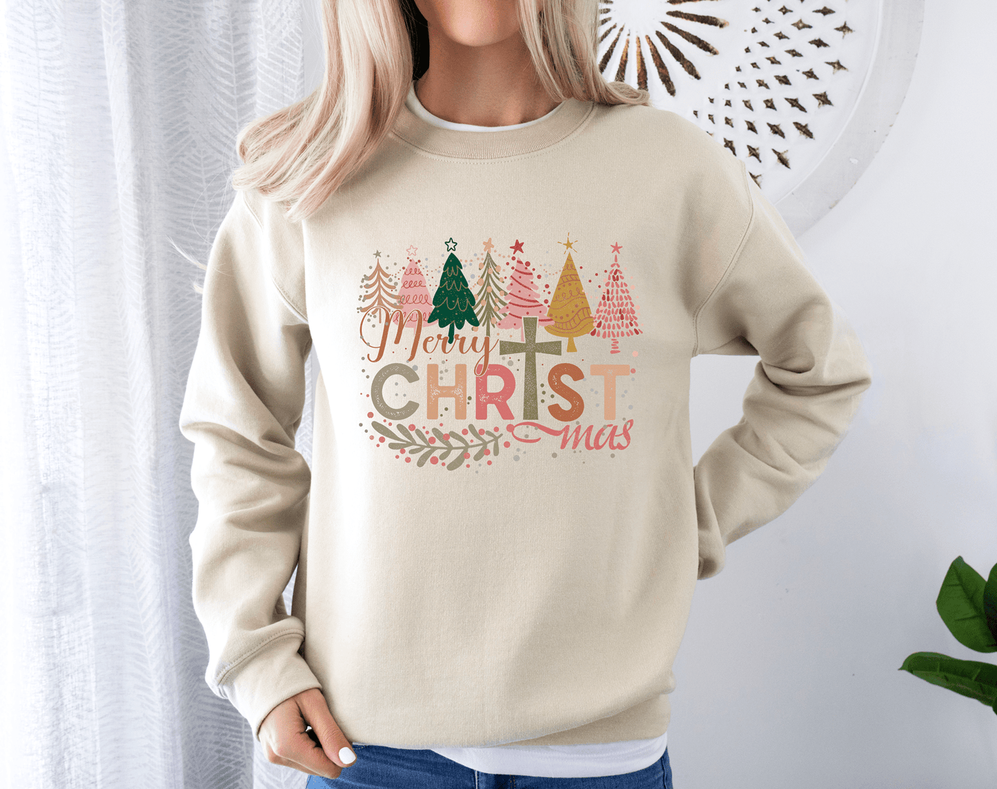 Merry Christmas Cross Tee or Sweatshirt - Ever Trendy Essentials