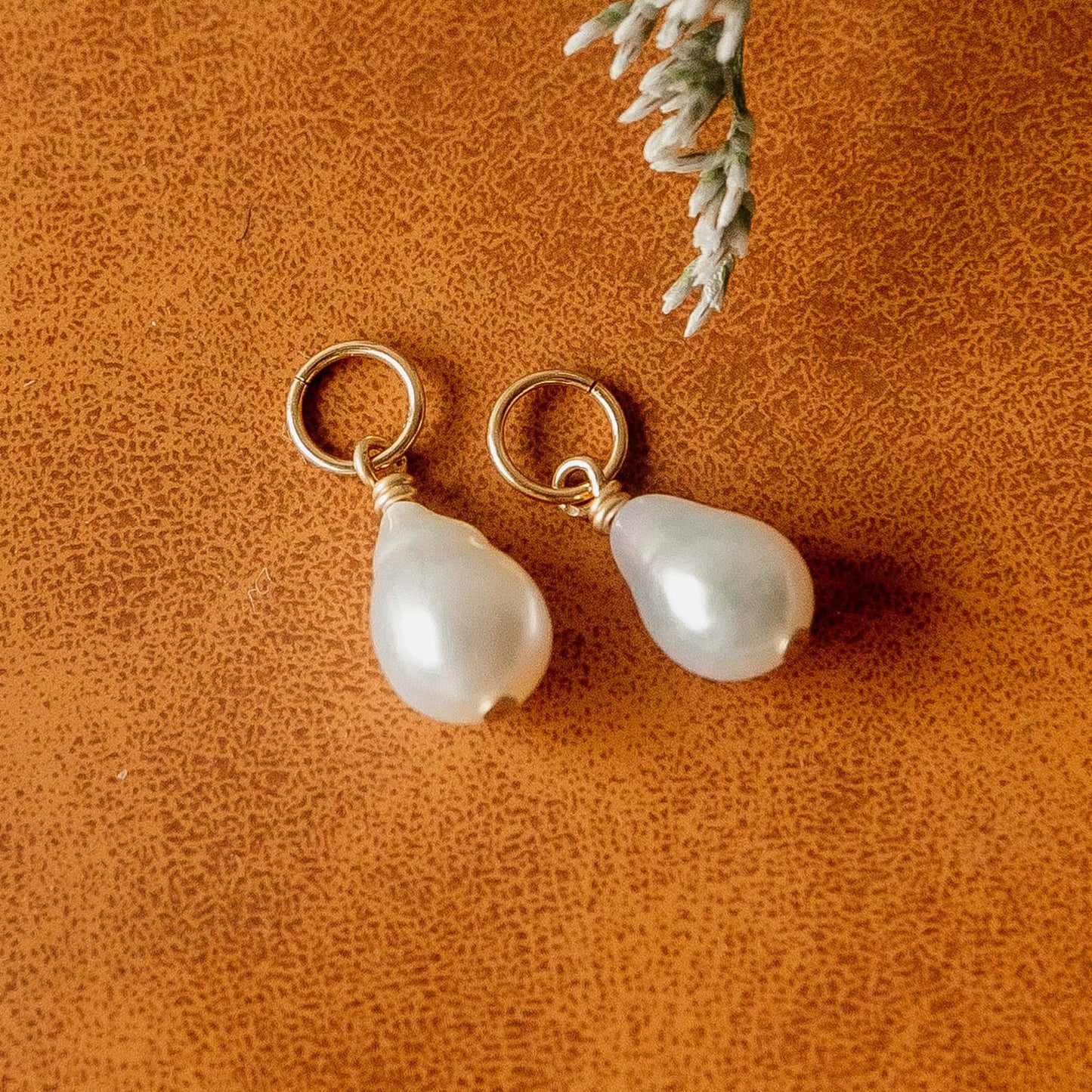 Mini Baroque Pearl Hoop Charms - Ever Trendy Essentials