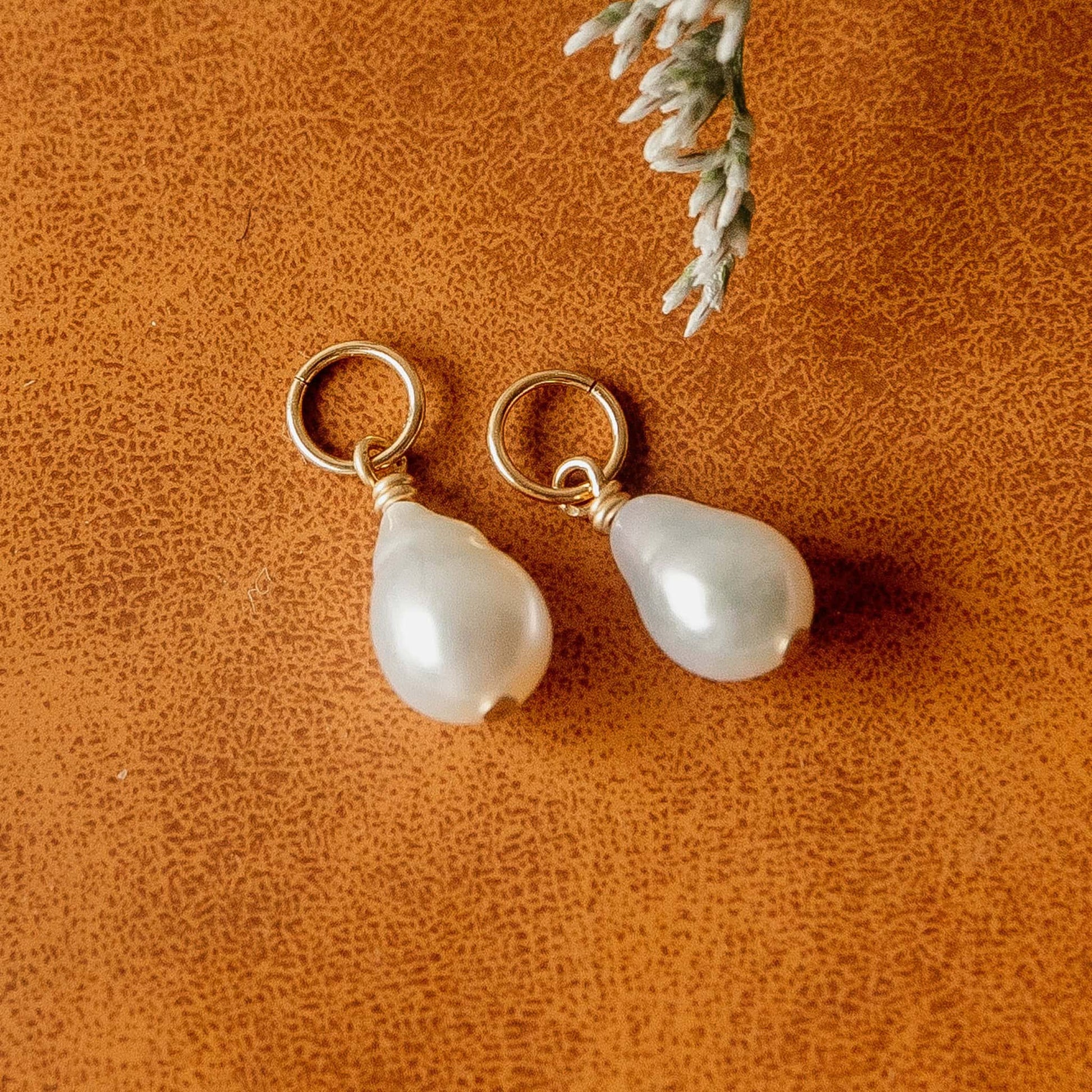Mini Baroque Pearl Hoop Charms - Ever Trendy Essentials