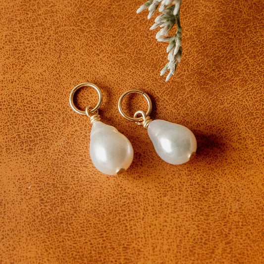 Mini Baroque Pearl Hoop Charms - Ever Trendy Essentials