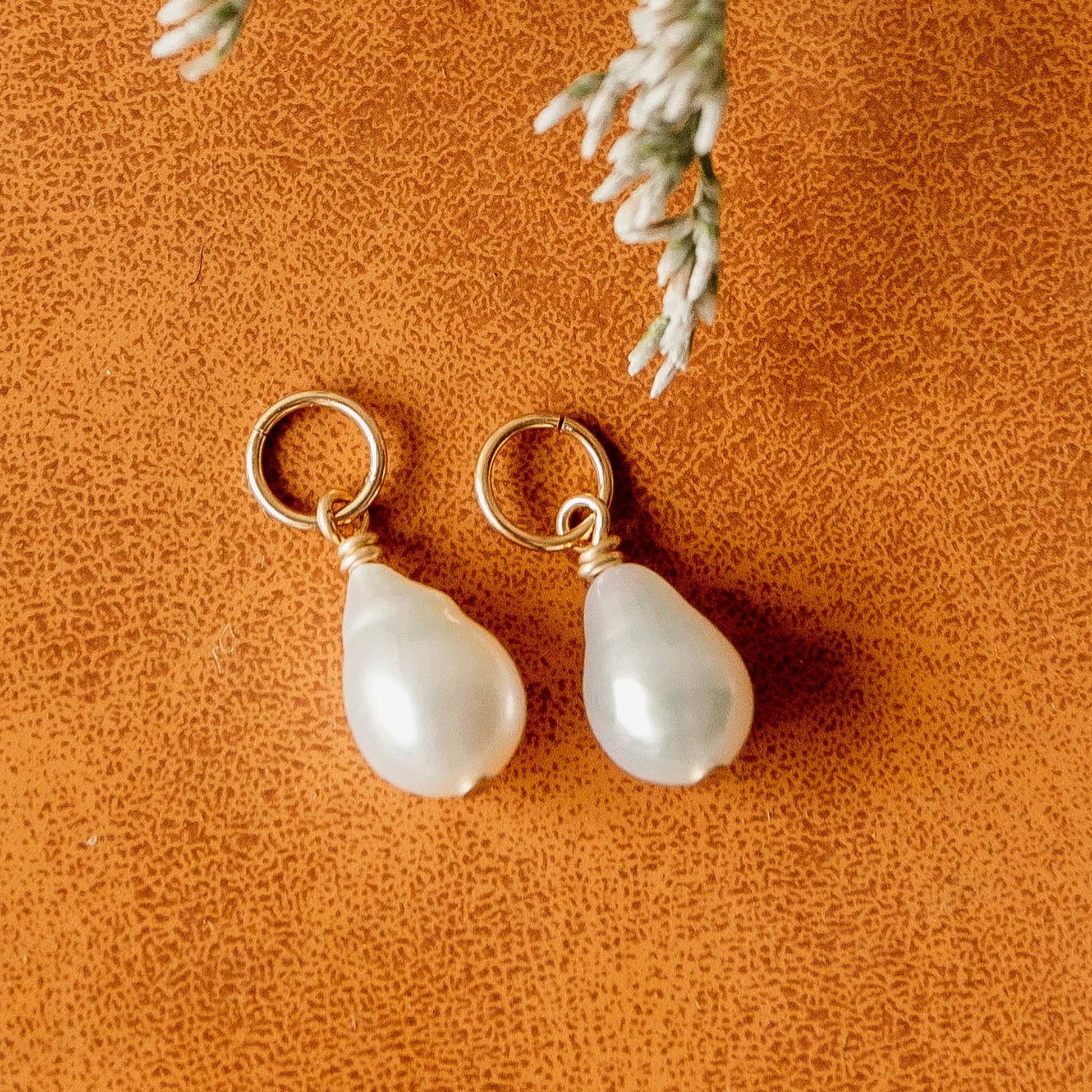 Mini Baroque Pearl Hoop Charms - Ever Trendy Essentials