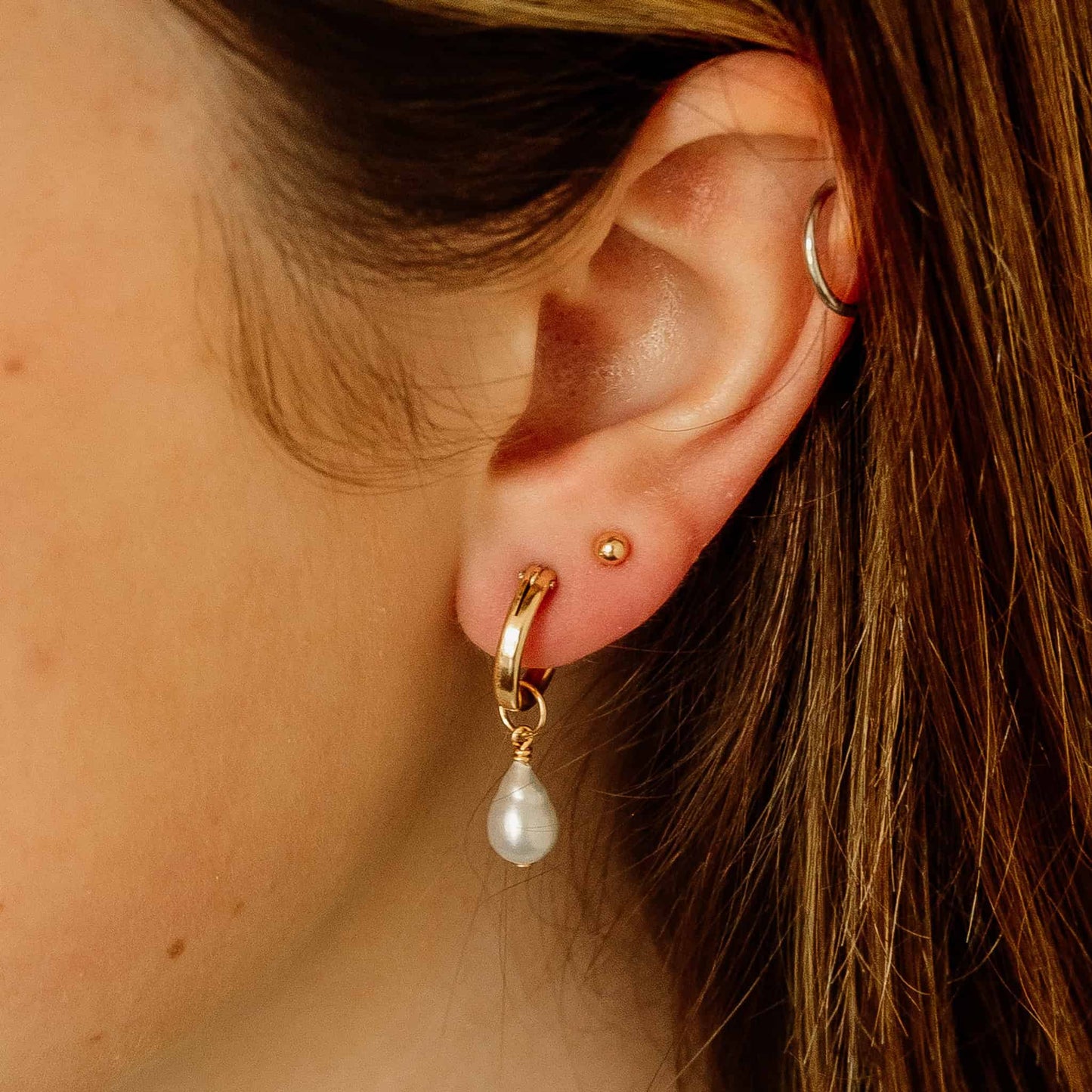 Mini Baroque Pearl Hoop Charms - Ever Trendy Essentials