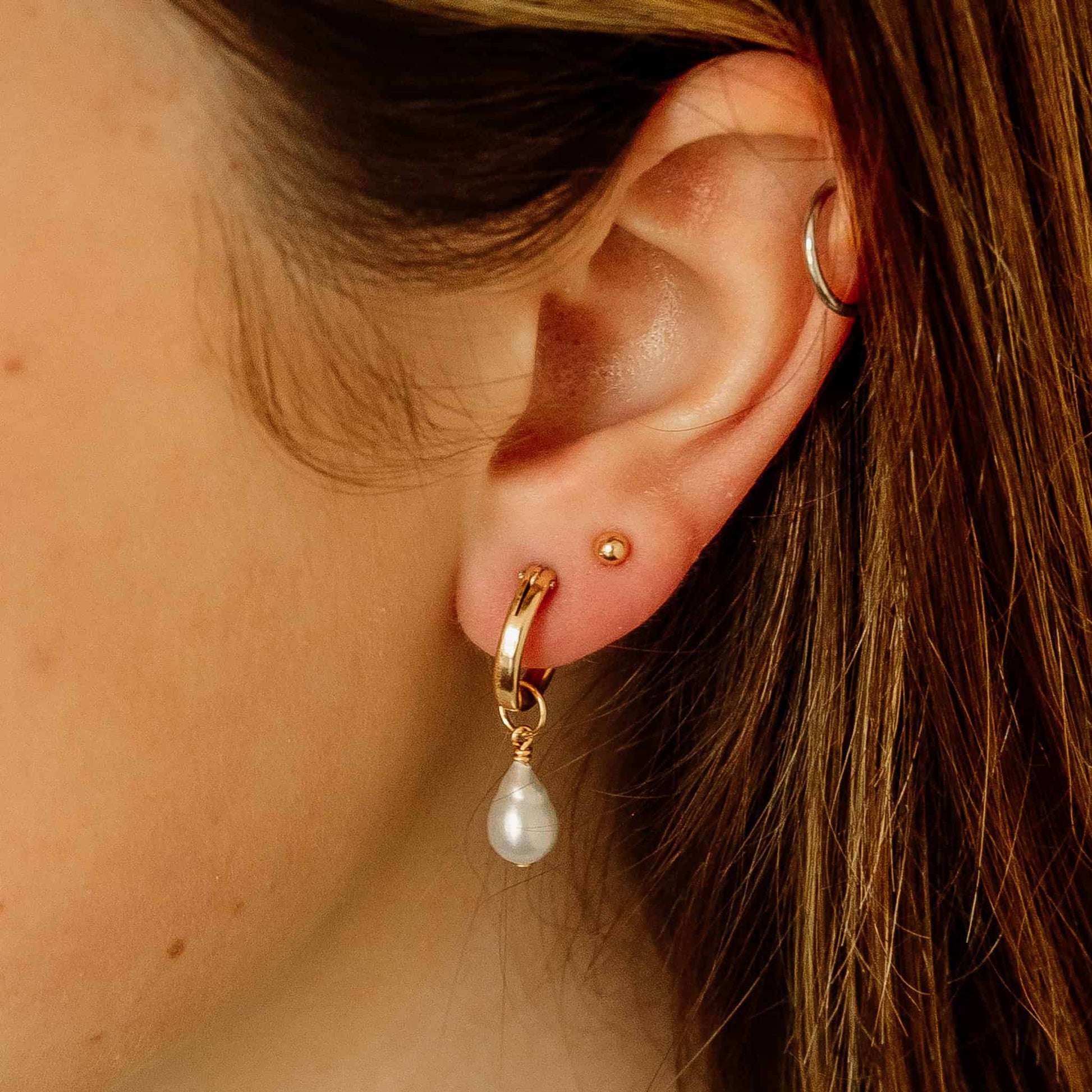 Mini Baroque Pearl Hoop Charms - Ever Trendy Essentials